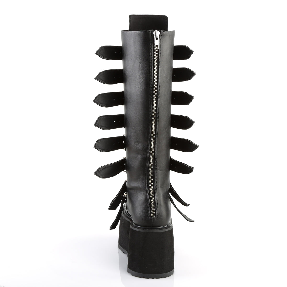 DemoniaCult Womens Boots DAMNED-318 Blk Vegan Leather