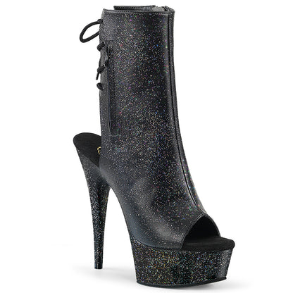 Pleaser Womens Ankle Boots DELIGHT-1018MMG Blk Faux Leather/Blk Matte