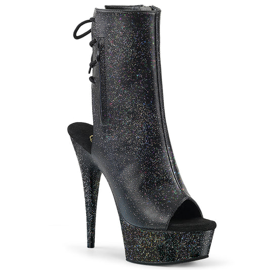 Pleaser Womens Ankle Boots DELIGHT-1018MMG Blk Faux Leather/Blk Matte