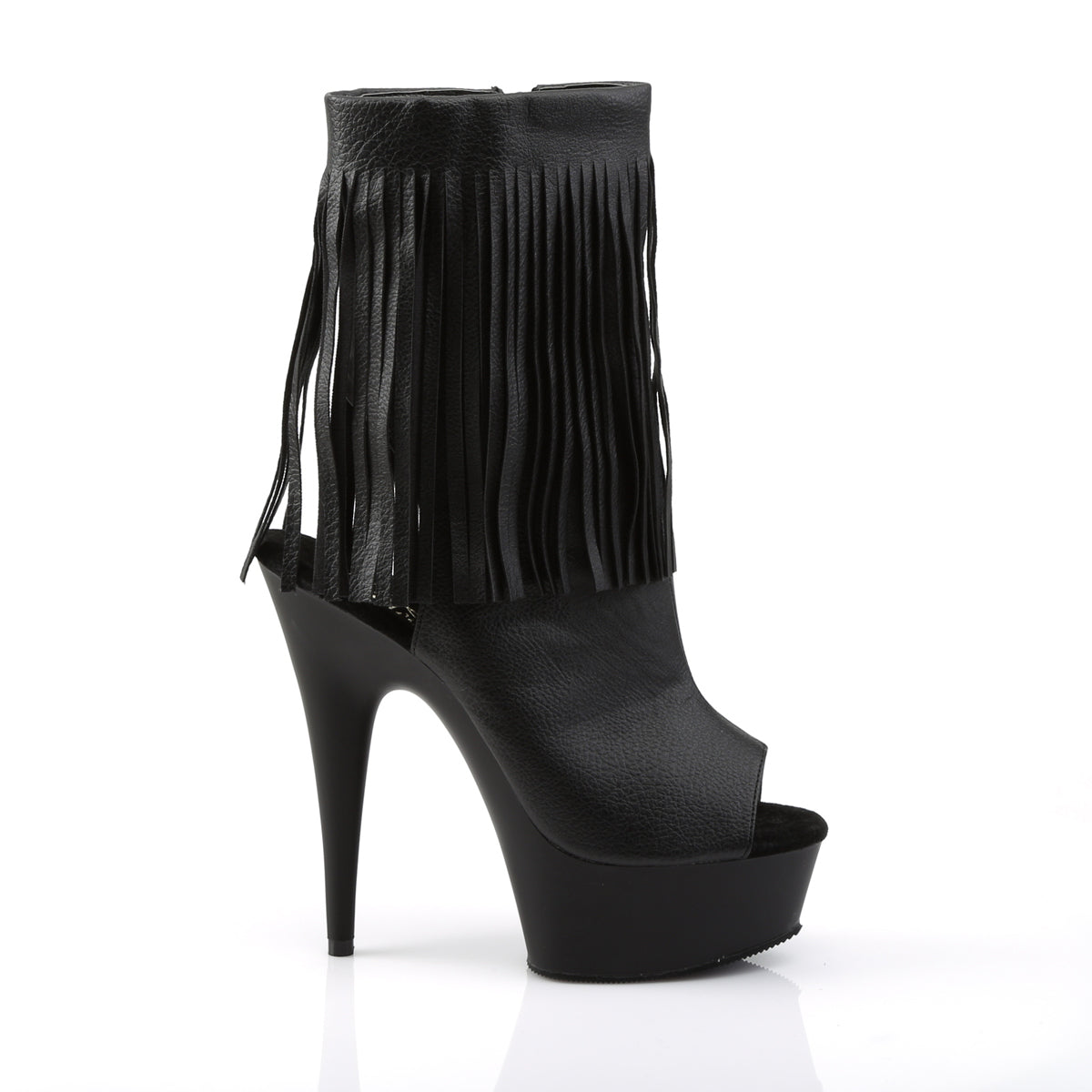 Pleaser Womens Ankle Boots DELIGHT-1019 Blk Faux Leather/Blk Matte