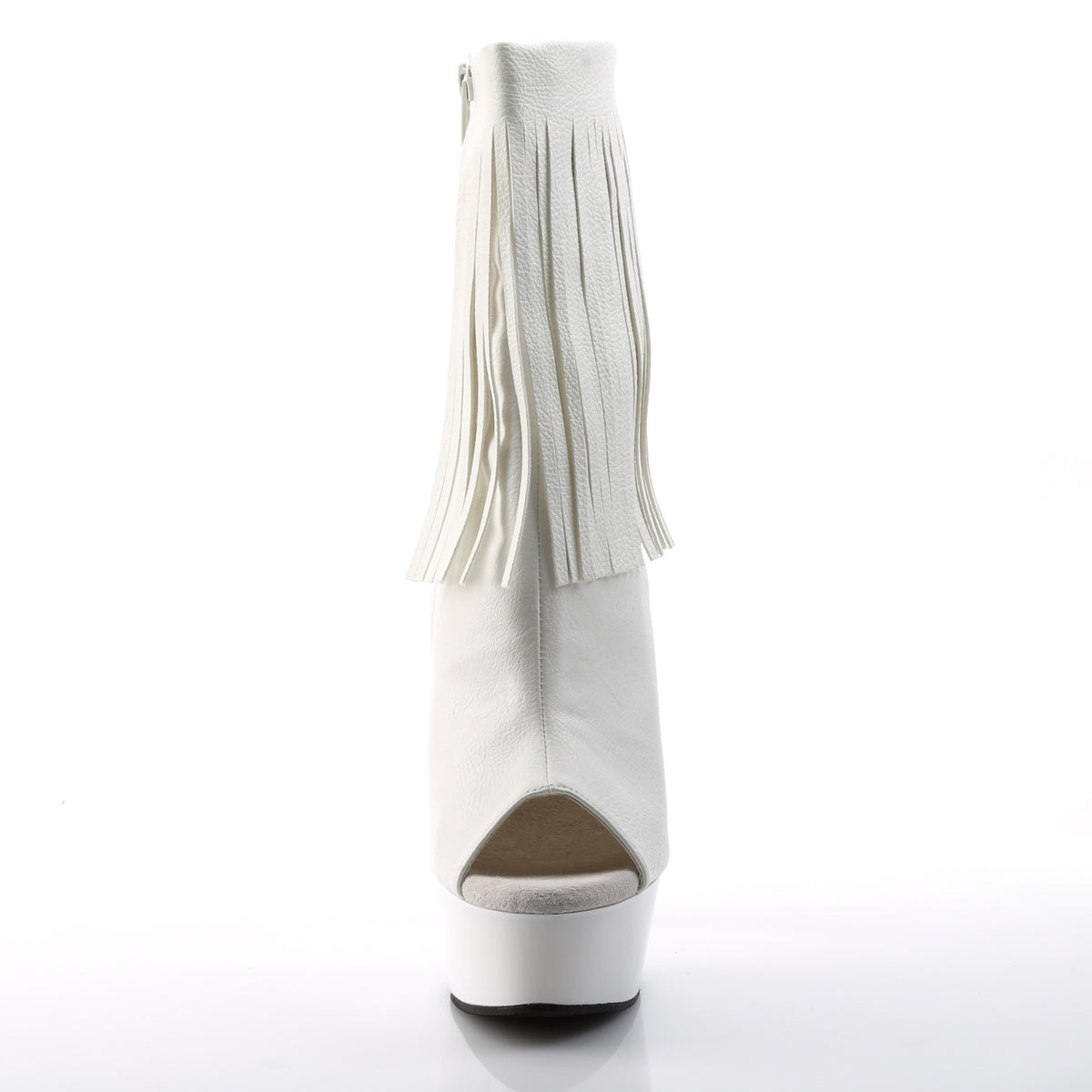 Pleaser Womens Ankle Boots DELIGHT-1019 Wht Faux Leather/Wht