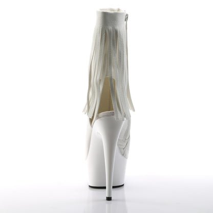 Pleaser Womens Ankle Boots DELIGHT-1019 Wht Faux Leather/Wht