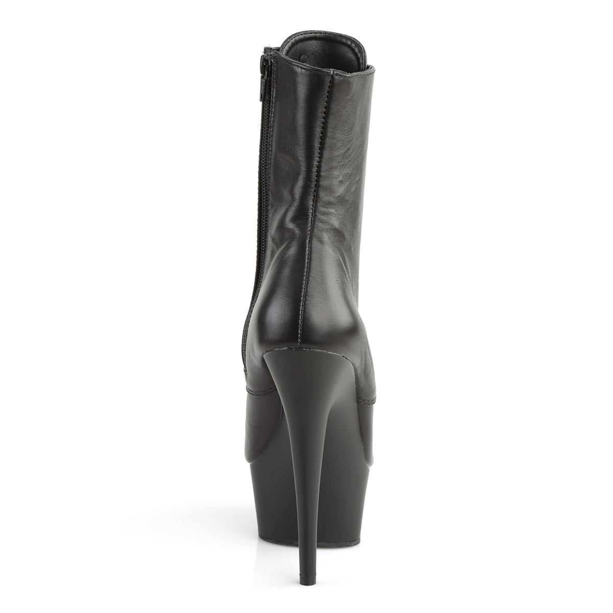 Pleaser Womens Ankle Boots DELIGHT-1020 Blk Leather/Blk