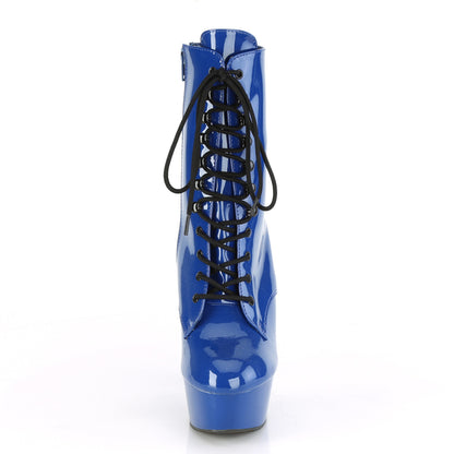 Pleaser Womens Ankle Boots DELIGHT-1020 Royal Blue Pat/Royal Blue