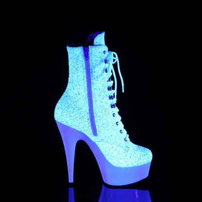 Pleaser   DELIGHT-1020LG Neon Wht Multi Glitter/Neon Wht