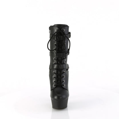 Pleaser   DELIGHT-1043 Blk Faux Leather/Blk Matte
