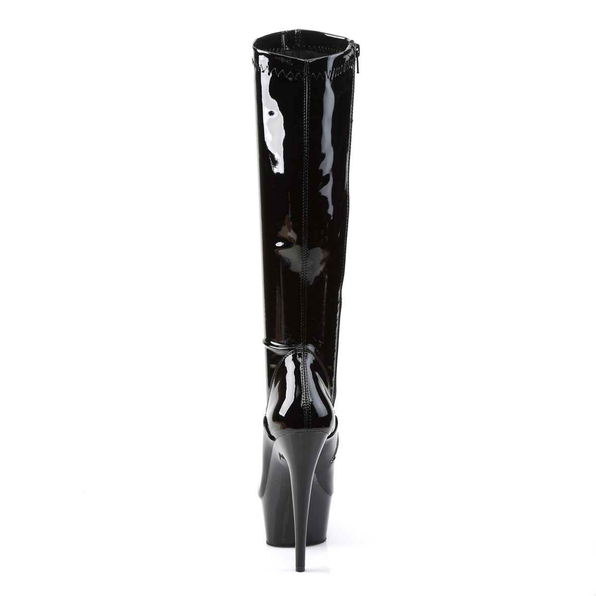 Pleaser Womens Boots DELIGHT-2000 Blk Str Pat/Blk