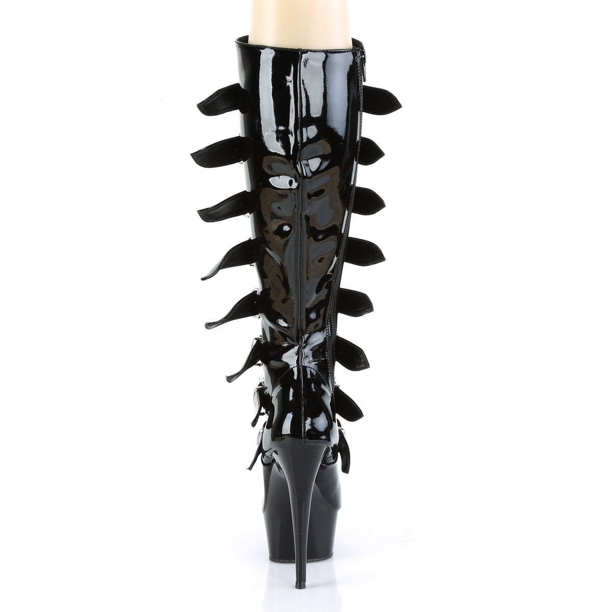 Pleaser Womens Boots DELIGHT-2049 Blk Pat/Blk