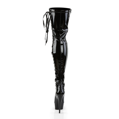 Pleaser Womens Boots DELIGHT-3050 Blk Str Pat/Blk