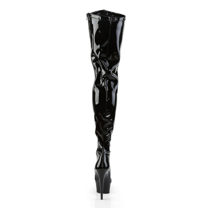Pleaser Womens Boots DELIGHT-4000 Blk Str Pat/Blk