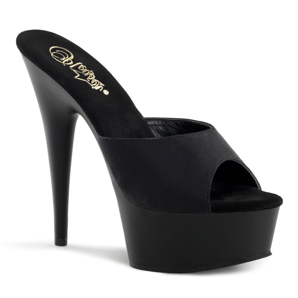 Pleaser Womens Sandals DELIGHT-601PS Blk Potosoie/ Blk Matte