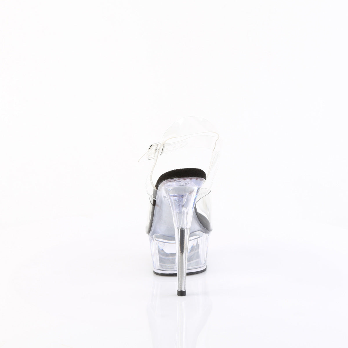 Pleaser Womens Sandals DELIGHT-608 Clr-Blk/Clr