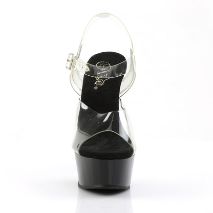 Pleaser Womens Sandals DELIGHT-608 Clr/Blk