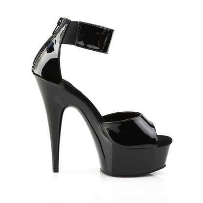 Pleaser Womens Sandals DELIGHT-670-3 Blk/Blk