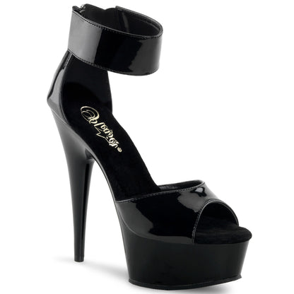 Pleaser Womens Sandals DELIGHT-670-3 Blk/Blk