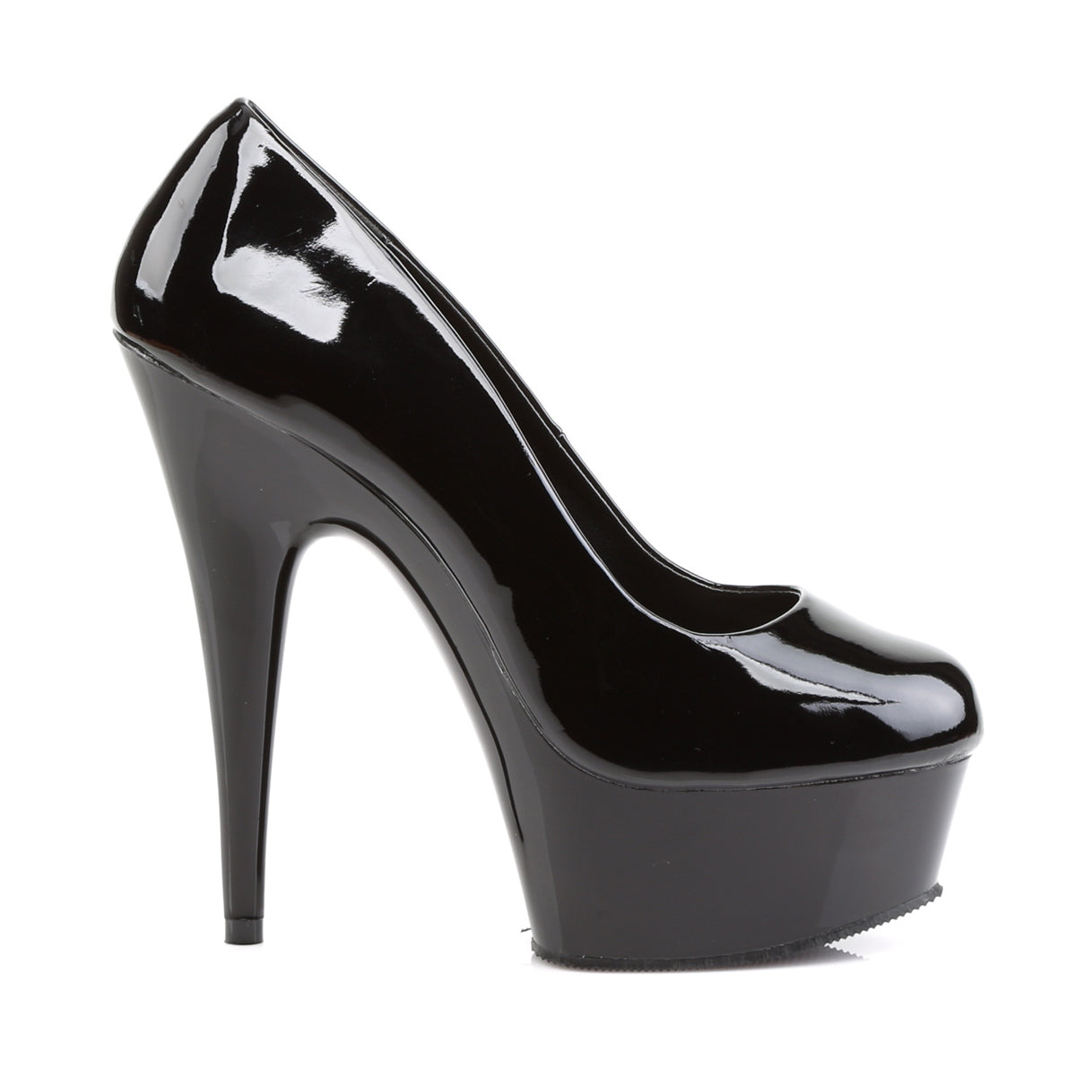 Pleaser Womens Sandals DELIGHT-685 Blk Pat/Blk
