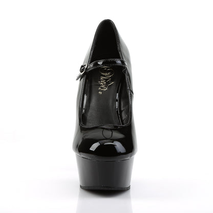 Pleaser Womens Sandals DELIGHT-687 Blk Pat/Blk