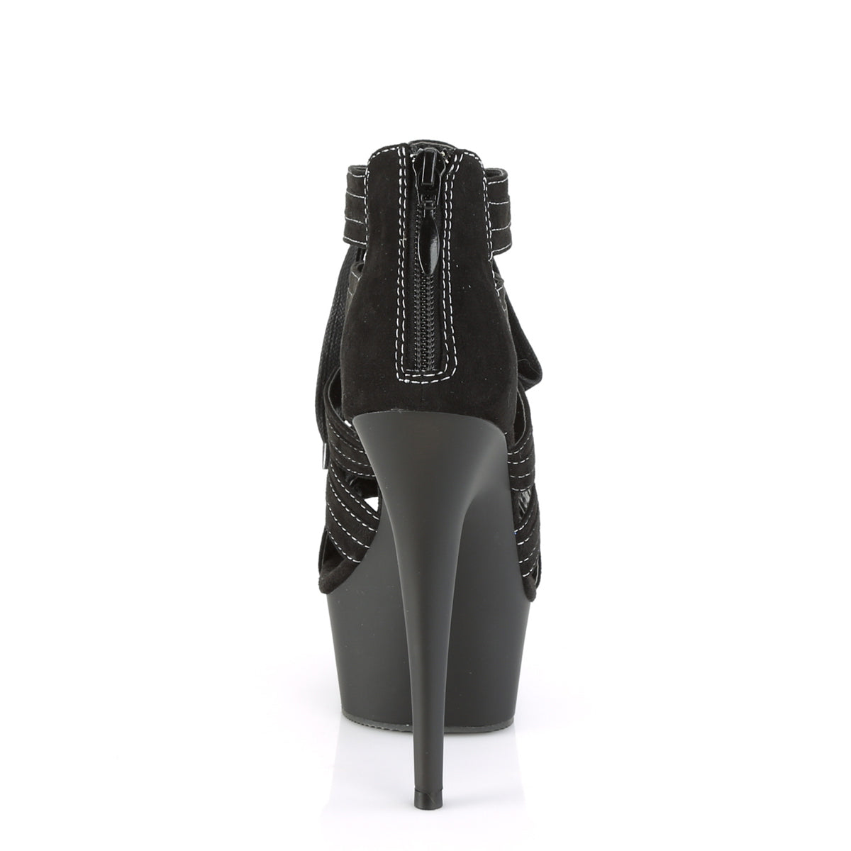 Pleaser Womens Sandals DELIGHT-693 Blk Microfiber/Blk Matte