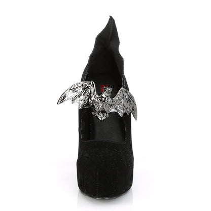 DemoniaCult Womens Pumps DEMON-18 Blk Velvet
