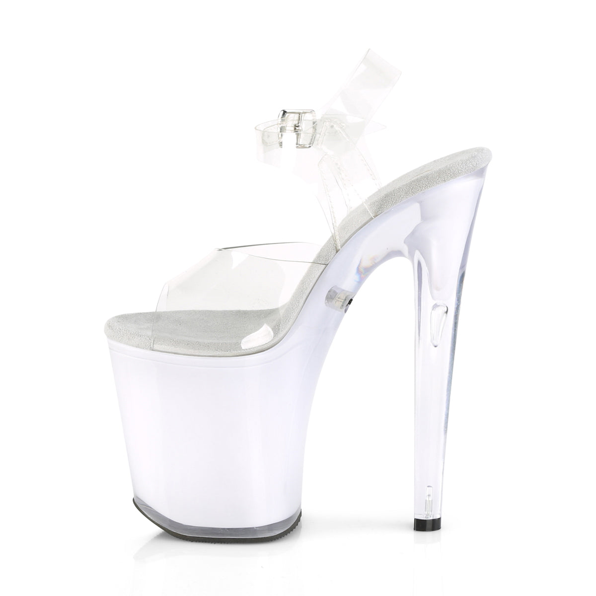 Pleaser Womens Sandals DISCOLITE-808 Clr/White Glow