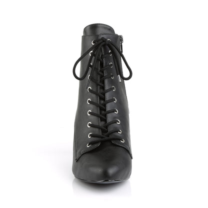 Pleaser Pink Label Womens Ankle Boots DIVINE-1020 Blk Faux Leather