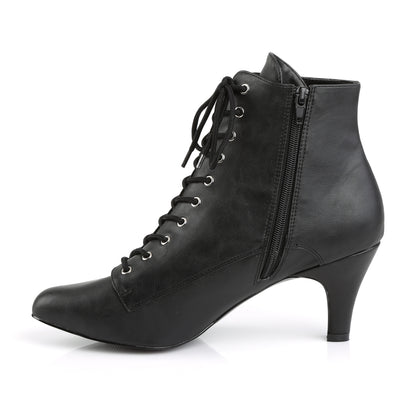 Pleaser Pink Label Womens Ankle Boots DIVINE-1020 Blk Faux Leather
