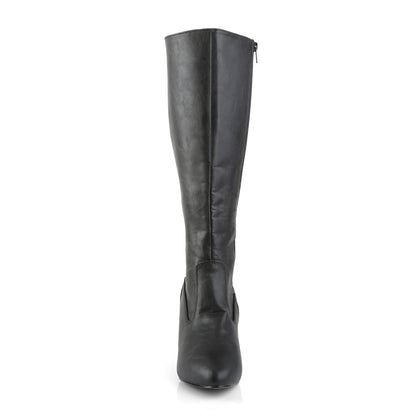 Pleaser Pink Label Womens Boots DIVINE-2018 Blk Faux Leather