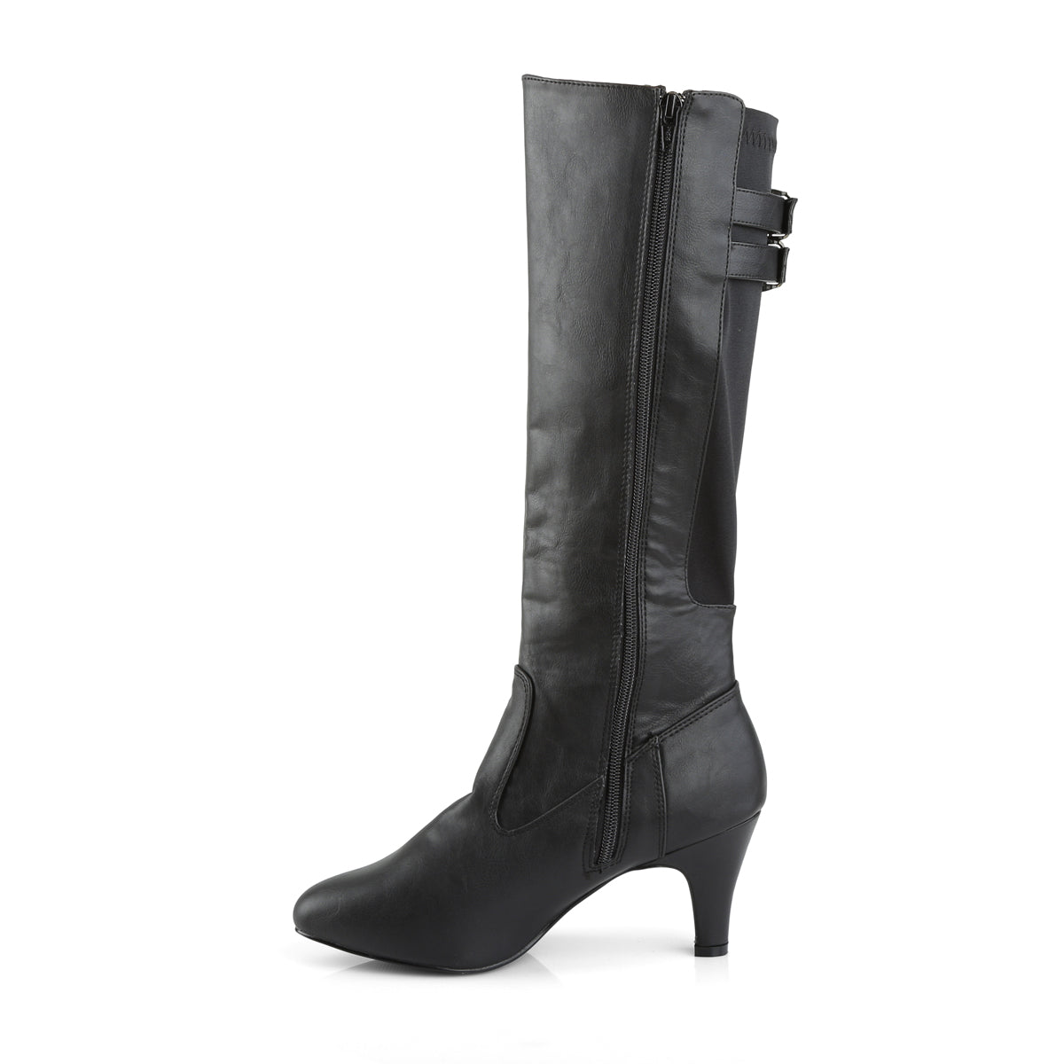 Pleaser Pink Label Womens Boots DIVINE-2018 Blk Faux Leather