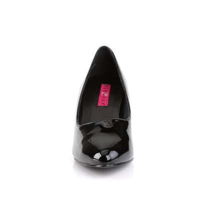 Pleaser Pink Label Womens Pumps DIVINE-420 Blk Pat