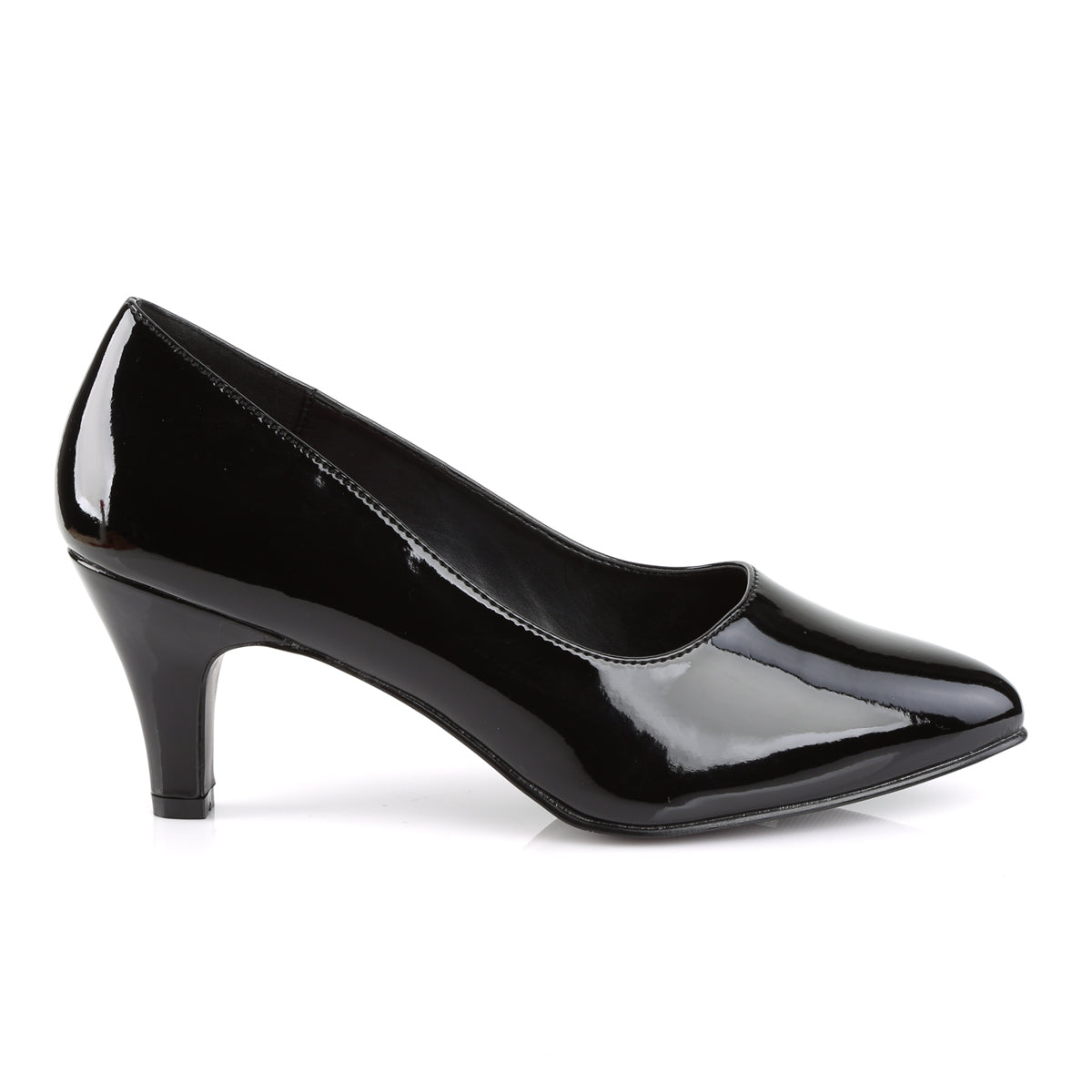 Pleaser Pink Label Womens Pumps DIVINE-420 Blk Pat