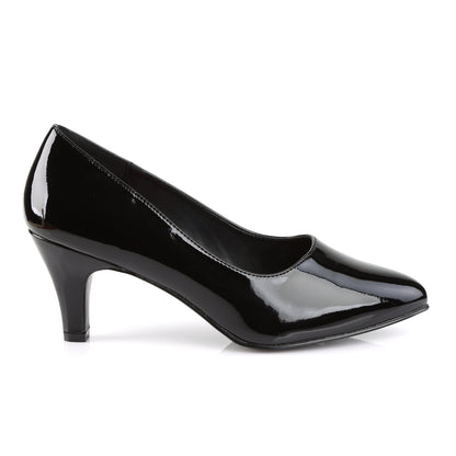Pleaser Pink Label Womens Pumps DIVINE-420 Blk Pat