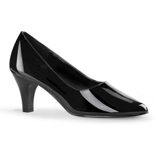 Pleaser Pink Label Womens Pumps DIVINE-420 Blk Pat