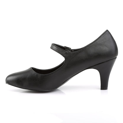 Pleaser Pink Label Womens Pumps DIVINE-440 Blk Faux Leather