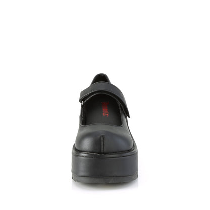 DemoniaCult Womens Pumps DOLLIE-01 Blk Vegan Leather