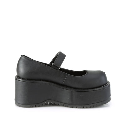 DemoniaCult Womens Pumps DOLLIE-01 Blk Vegan Leather