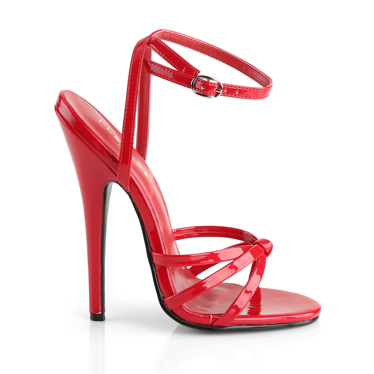 Devious Womens Sandals DOMINA-108 Red Pat