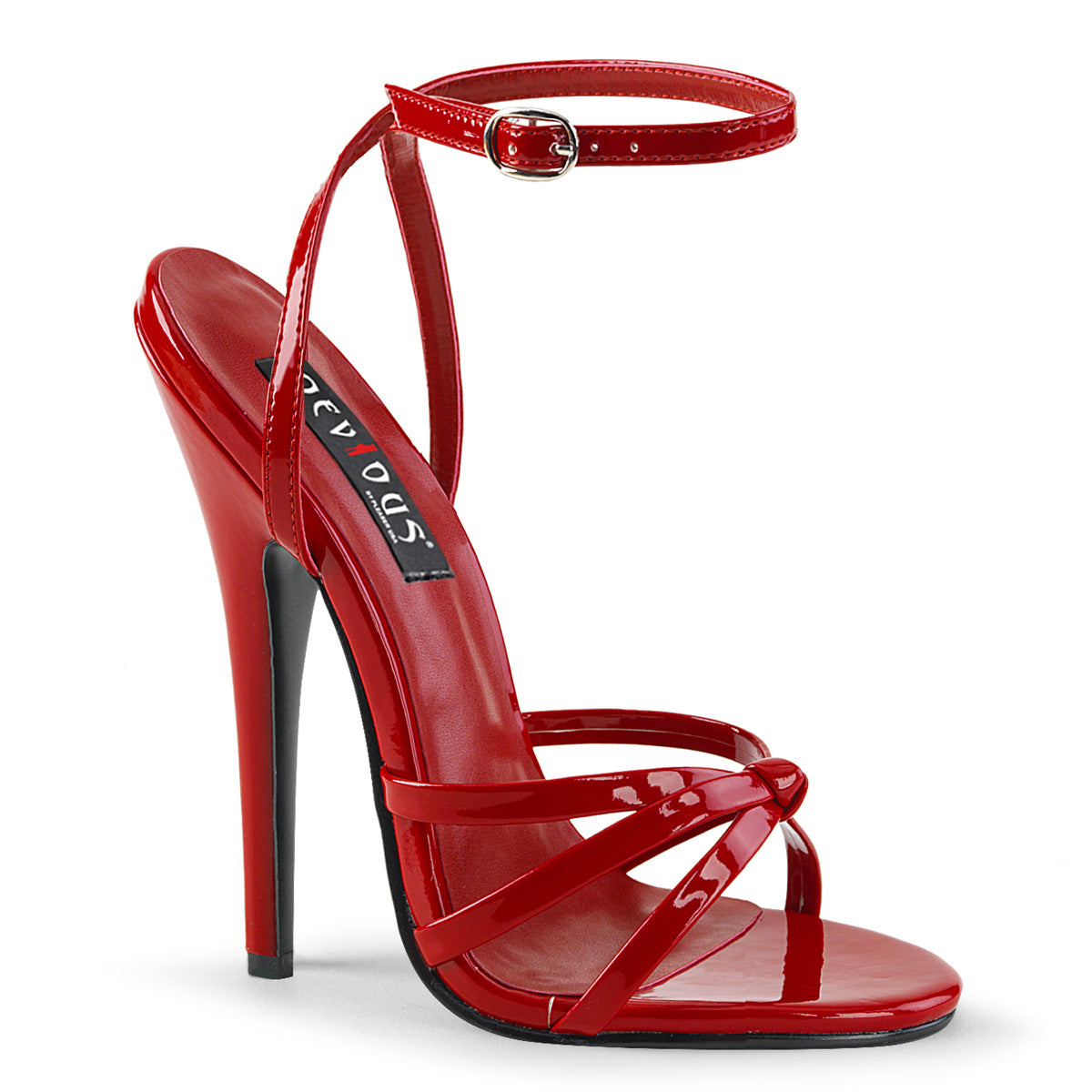 Devious Womens Sandals DOMINA-108 Red Pat