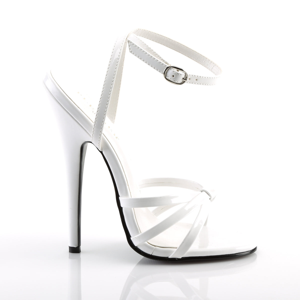 Devious Womens Sandals DOMINA-108 White Pat