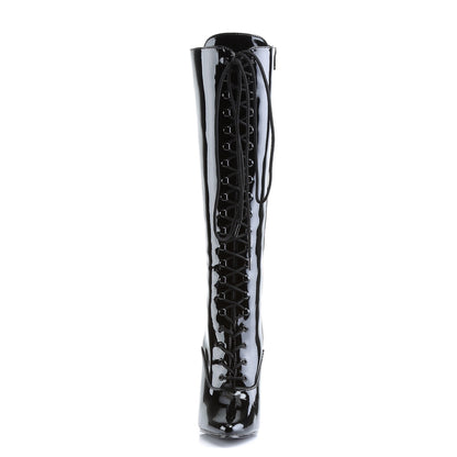 Devious Womens Boots DOMINA-2020 Blk Pat