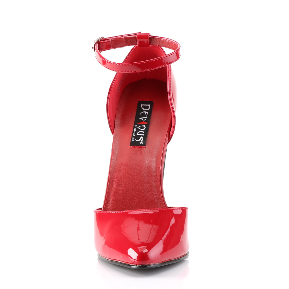 Devious Womens Pumps DOMINA-402 Red Pat