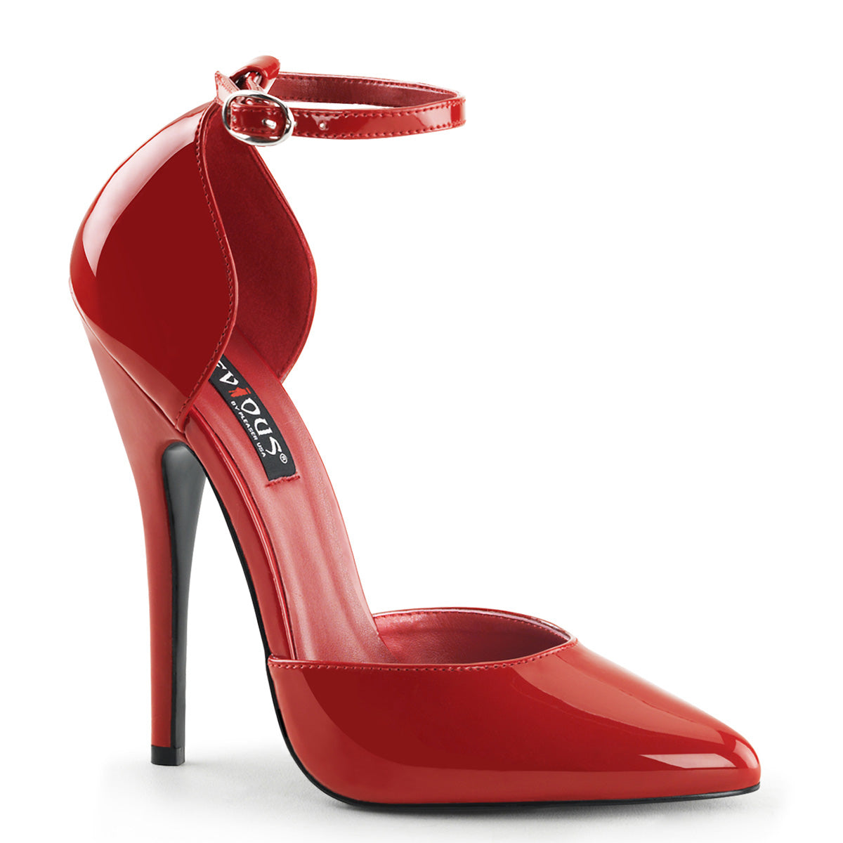 Devious Womens Pumps DOMINA-402 Red Pat