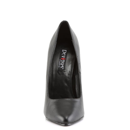 Devious Womens Pumps DOMINA-420 Blk Leather