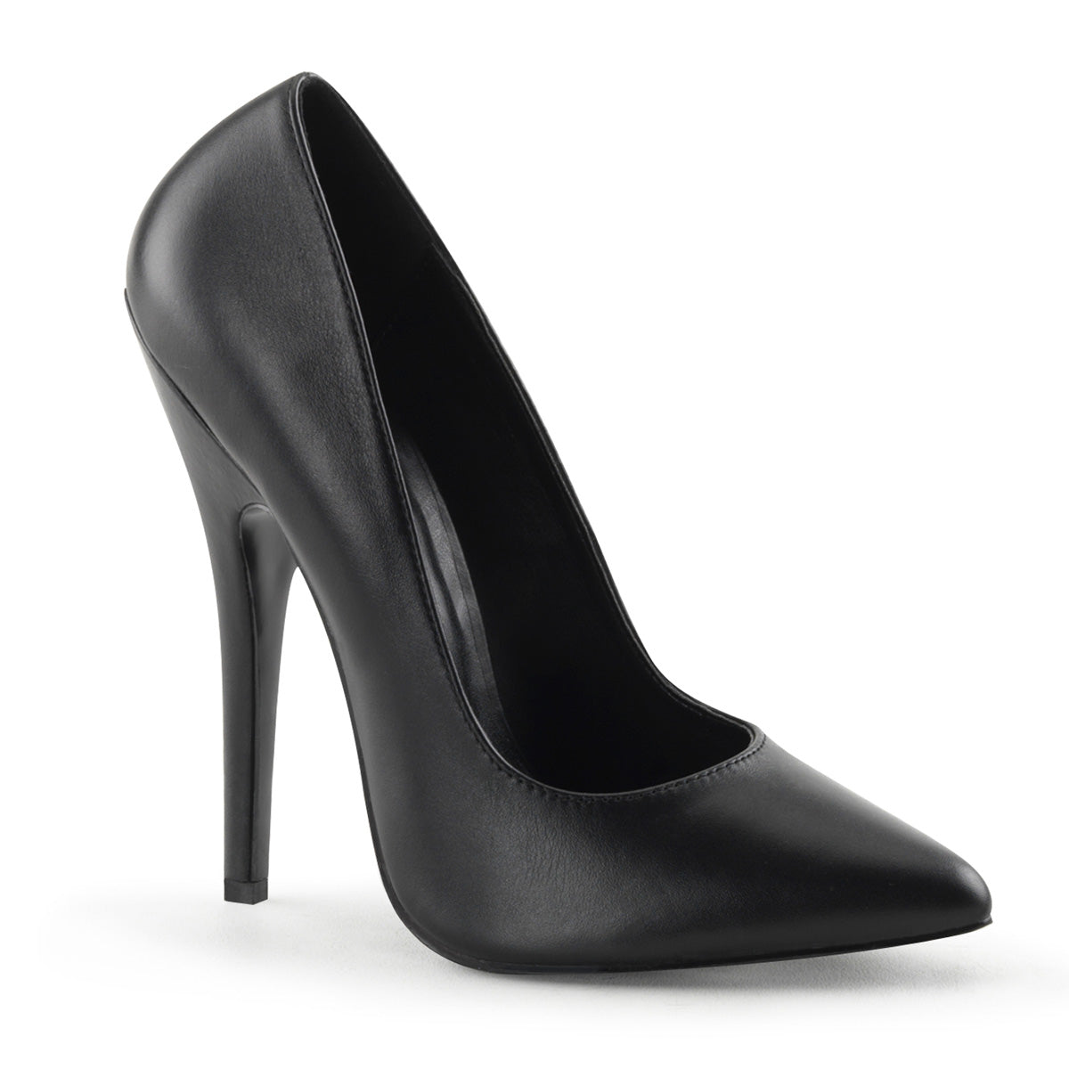 Devious Womens Pumps DOMINA-420 Blk Leather