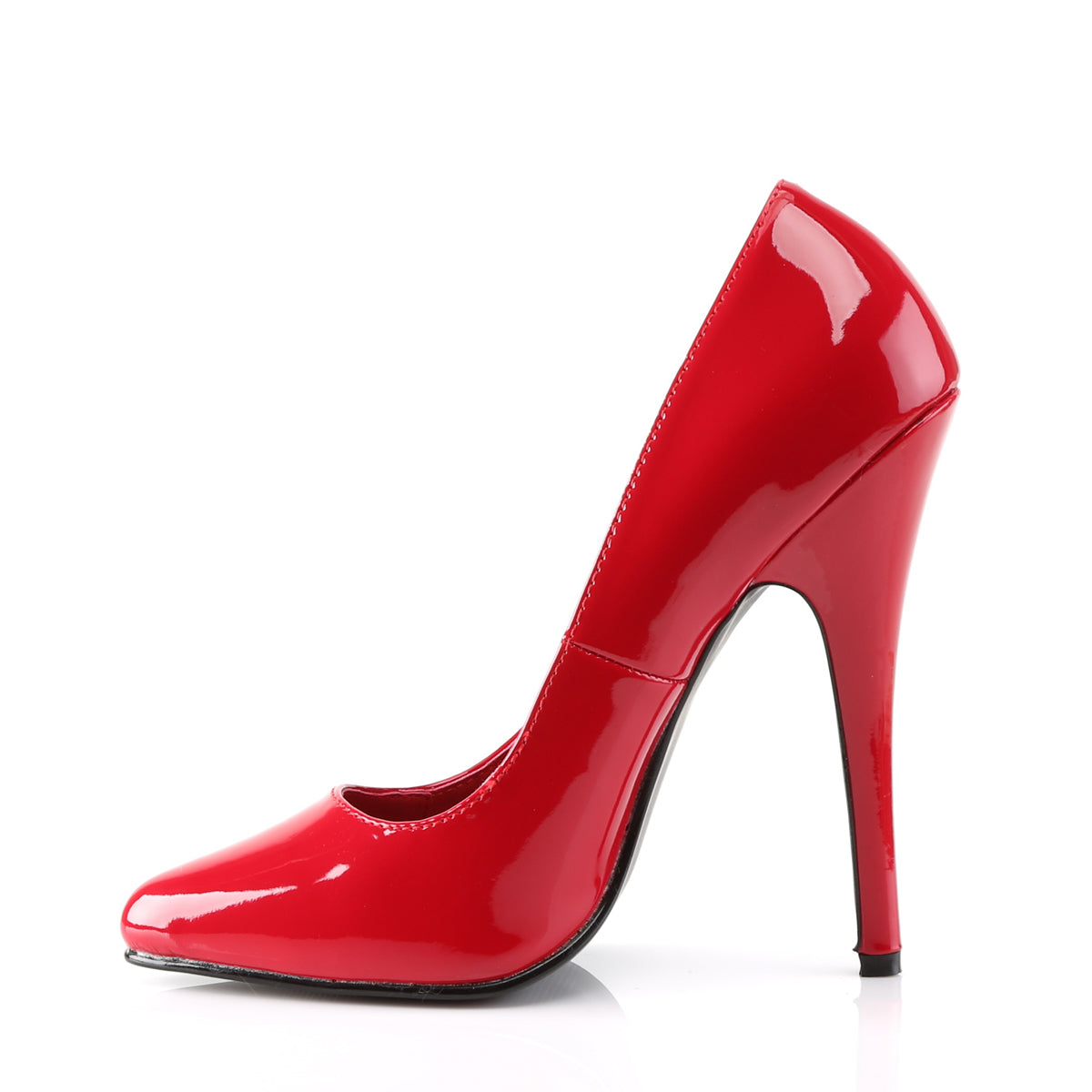 Devious Womens Pumps DOMINA-420 Red Pat