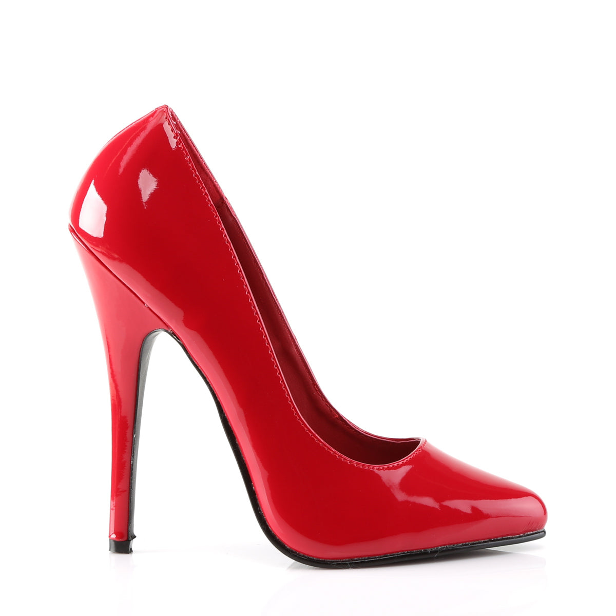 Devious Womens Pumps DOMINA-420 Red Pat