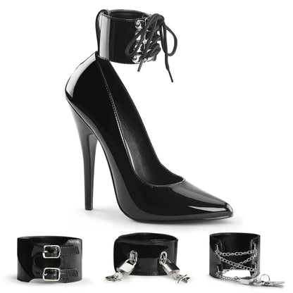 Devious Womens Pumps DOMINA-434 Blk Pat