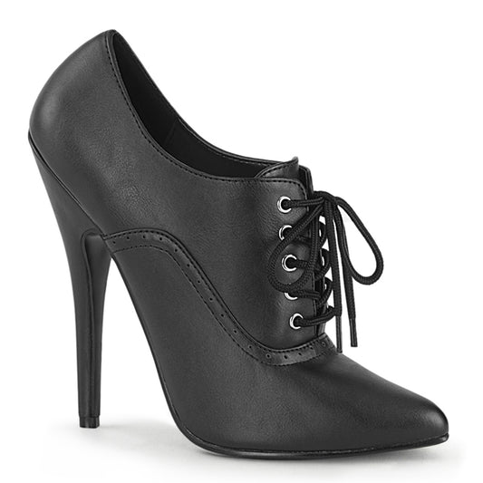Devious Womens Pumps DOMINA-460 Blk Faux Leather