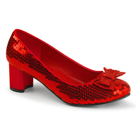 Funtasma Womens Pumps DOROTHY-01 Red Sequins