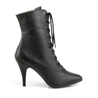 Pleaser Pink Label Womens Ankle Boots DREAM-1020 Blk Faux Leather