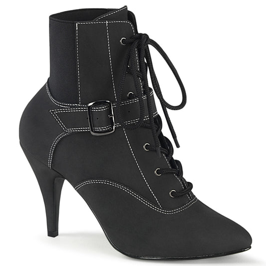 Pleaser Pink Label Womens Pumps DREAM-1022 Black Faux Nubuck Leather